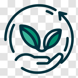 Logo Design - Eco-friendly Green Leaves Logo Transparent PNG