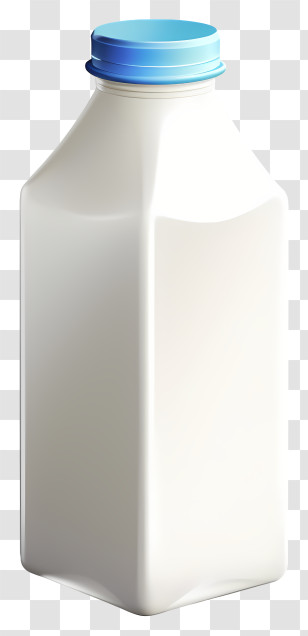 Plastic Container - Milk Carton With Blue Cap Transparent PNG
