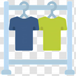 Hanging Cloth - Casual T-Shirts On A Rack Transparent PNG