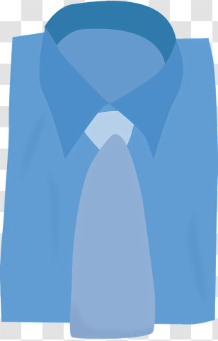 Icon - Blue Shirt With Tie For Business Attire Transparent PNG