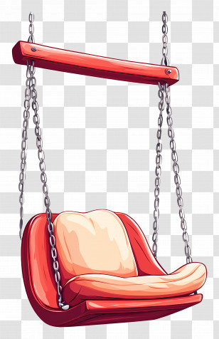 Swing Chair - Red Swing Seat Transparent PNG