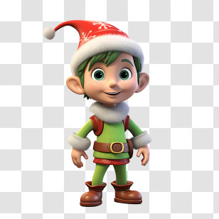 Christmas Elf - Cute Christmas Elf Character Transparent PNG