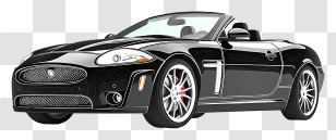 Luxurious Black Convertible Car - Black Convertible Car Illustration Transparent PNG