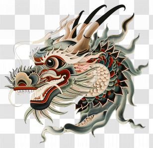 Dragon Head - Chinese Dragon Head Illustration Transparent PNG
