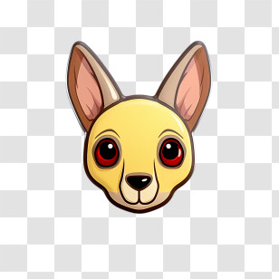 Kangaroo - Cute Cartoon Dog Head Illustration Transparent PNG