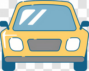 Cartoon Car - Yellow Car Illustration Transparent PNG