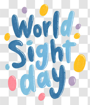 World Sight Day - Playful Blue World Sight Day Transparent PNG