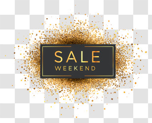 Sale Weekend - Glitter Sale Weekend Badge Transparent PNG