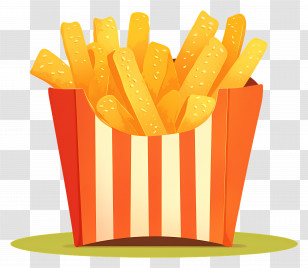 French Fries - French Fries In A Box Illustration Transparent PNG