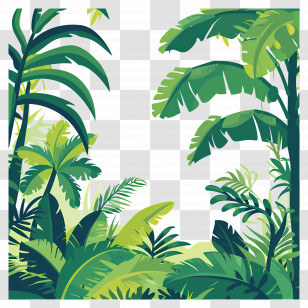 Forest Jungle - Dense Green Jungle Scenery Transparent PNG