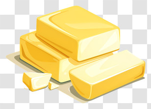 Butter - Rich Yellow Butter Blocks For Cooking Transparent PNG