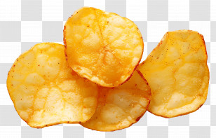 Potato Chip - Round Golden Potato Chips Transparent PNG