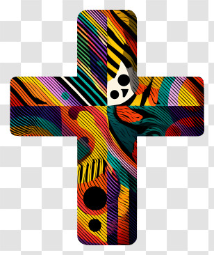 Cross Symbol - Abstract Colorful Cross Transparent PNG