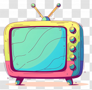 World Television Day - Colorful Cartoon Television Illustration Transparent PNG