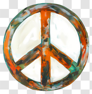 Peace Sign - Peace Symbol With Artistic Rustic Texture Transparent PNG