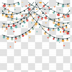 Fairy Lights - Colorful String Lights For Decoration Transparent PNG