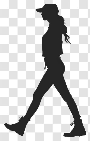 Taylor Swift Silhouette - Silhouette Of A Walking Woman Transparent PNG
