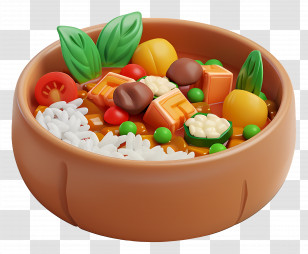 Curry Rice - Colorful Vegetable Dish With Rice Transparent PNG