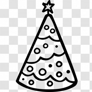 Christmas Tree Party Clip Art - Holiday Ornament - Hand Drawn Transparent PNG