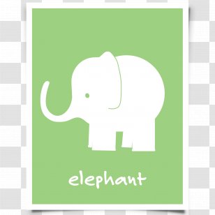 Digital Art Graphic Design Indian Elephant - Nursery Transparent PNG