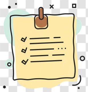 Cartoon - Simple Checklist Illustration Transparent PNG