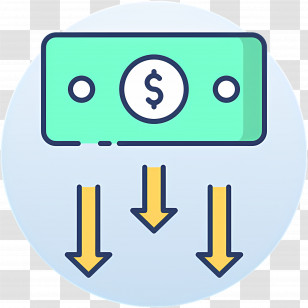Investment Down - Financial Downtrend Icon Transparent PNG