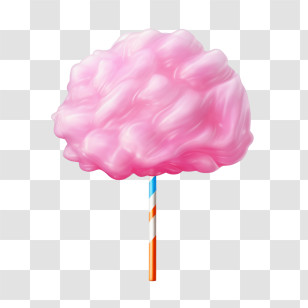 Cotton Candy - Pink Fluffy Cotton Candy Transparent PNG