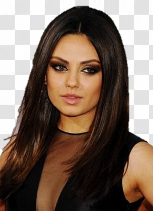 Black Hair Coloring Long Wig Fashion - Frame - Mila Kunis Transparent PNG