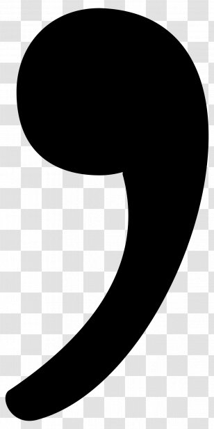 Apostrophe Comma Punctuation Possessive - Monochrome Photography - Crescent Transparent PNG