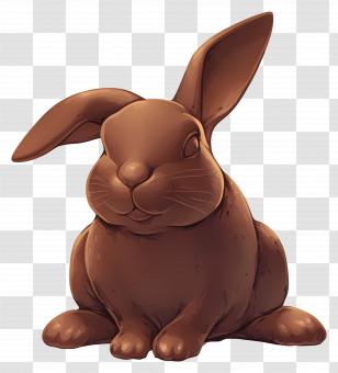 Chocolate Bunny - Chocolate Bunny For Easter Transparent PNG