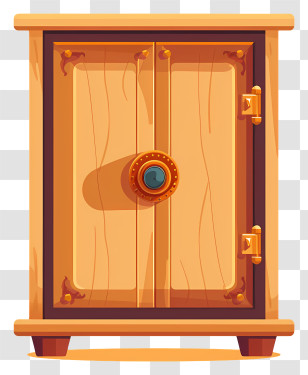 Antique Wooden Safe - Wooden Safe For Storage Transparent PNG