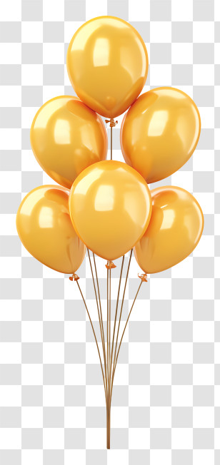 Gold Balloons - Yellow Balloons For Celebration Transparent PNG