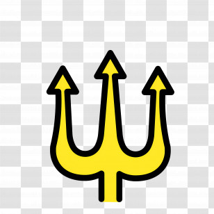 Trident Emblem Emoji - Trident Symbol Transparent PNG