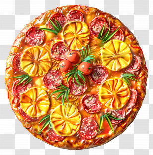 Hawaiian Pizza - Delicious Pizza With Toppings Transparent PNG
