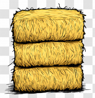 Stack Of Hay - Stack Of Yellow Hay Bales On A Farmyard Transparent PNG