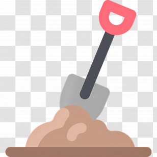 Shovel - Shovel Placed In A Pile Of Dirt Illustration Transparent PNG