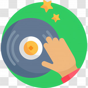 Music Dj - DJ Hand On Vinyl Record Transparent PNG