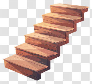 Wood Stairs - Wooden Stairs Illustration Transparent PNG