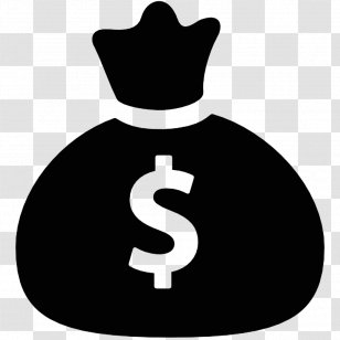Money Bag Finance Coin - Black And White Transparent PNG