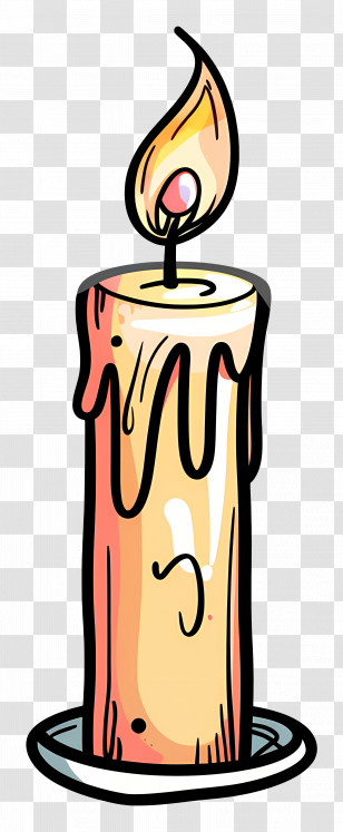 Candle - Melting Candle Flame Illustration Transparent PNG