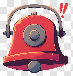 School Bell - Red Alarm Bell Alert Transparent PNG