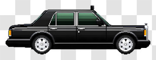 Pixel Car - Retro Black Car Pixel Art Transparent PNG
