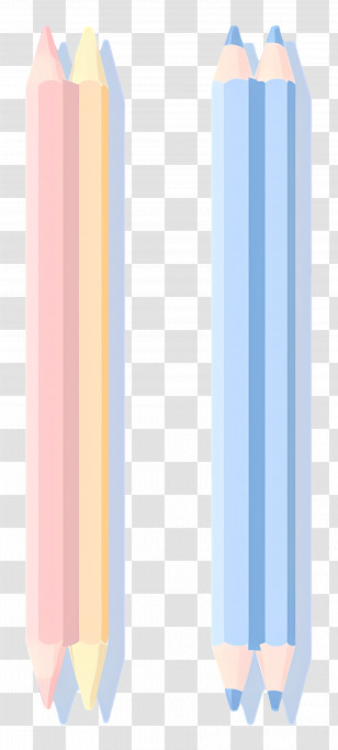Pencils - Pastel And Blue Colored Pencils Transparent PNG