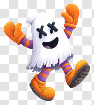 Halloween Ghost - Playful Ghost Costume Character Transparent PNG
