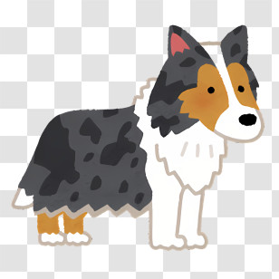 Dog Australian Shepherd Black And White Dog Shaggy Fur Reddish-brown Coat Transparent PNG
