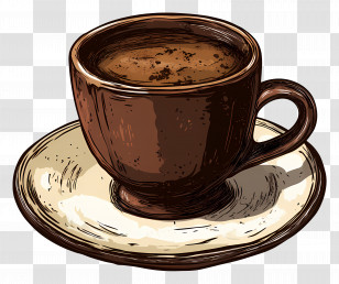 Retro Coffee - Hot Cup Of Tea Transparent PNG