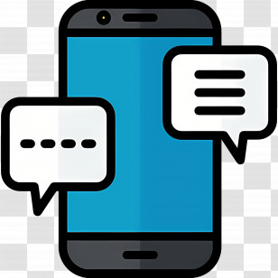 Phone Messaging - Smartphone With Chat Bubbles Icon Transparent PNG
