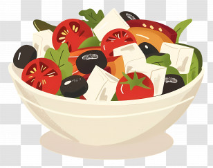 Greek Salad - Greek Salad With Feta Cheese Transparent PNG