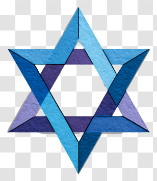 Star Of David - Blue Embroidered Star Icon Transparent PNG