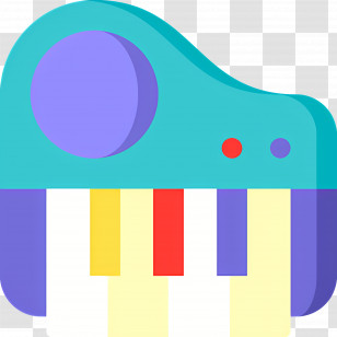 Music Keyboard - Colorful Electronic Keyboard Transparent PNG